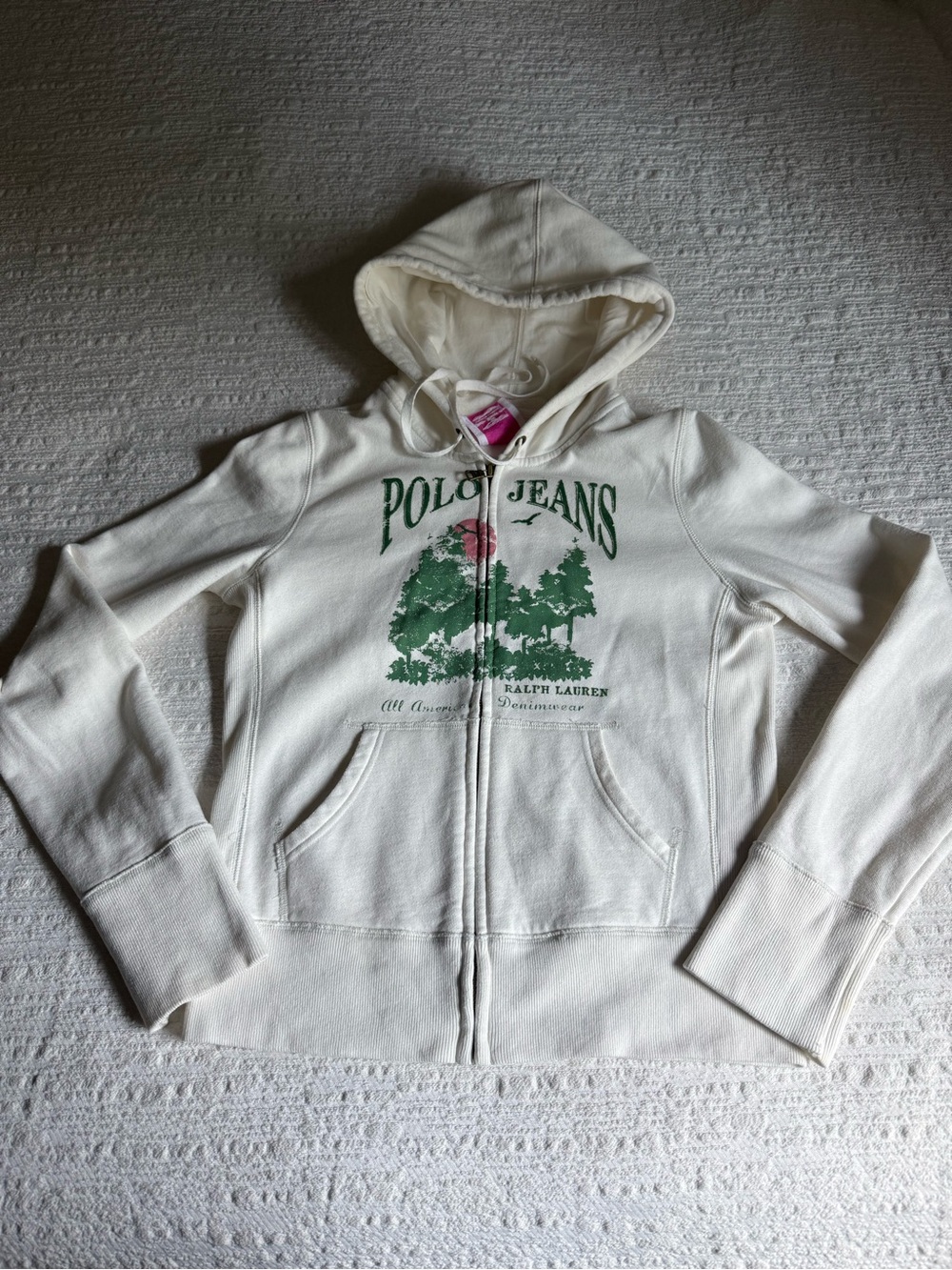 Women's Y2K Vintage Polo Ralph Lauren Women’s Zip-Up Hoodie